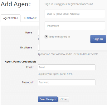 add agent weebly chat